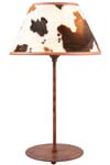 Peau de vache Lampe en métal rouillé. JP Ryckaert. Peau de vache Lampe en métal rouillé. JP Ryckaert.