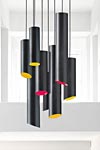 Suspension noire tube de fibre de carbone Slice intérieur jaune 36cm. Karboxx. Suspension noire tube de fibre de carbone Slice intérieur jaune 36cm. Karboxx.