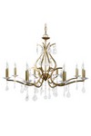 Palazzo golden metal chandelier 8 lights. Le Dauphin. Palazzo golden metal chandelier 8 lights. Le Dauphin.