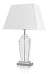 Chrome and optical glaas table lamp Bacaria with square base large size. Le Dauphin. Chrome and optical glaas table lamp Bacaria with square base large size. Le Dauphin.