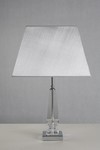 Glass table lamp and white shade Hyeres. Le Dauphin. Glass table lamp and white shade Hyeres. Le Dauphin.