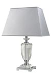 Gray fabric and optical glass table lamp Carma AG. Le Dauphin. Gray fabric and optical glass table lamp Carma AG. Le Dauphin.