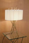 Hammered metal table lamp with patinated gold finish. Le Dauphin. Hammered metal table lamp with patinated gold finish. Le Dauphin.