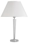Henola B optical glass table lamp and white lampshade. Le Dauphin. Henola B optical glass table lamp and white lampshade. Le Dauphin.