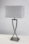 Hester polished black nickel table lamp. Le Dauphin. Hester polished black nickel table lamp. Le Dauphin.