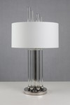 Moroni chrome and glass table lamp. Le Dauphin. Moroni chrome and glass table lamp. Le Dauphin.