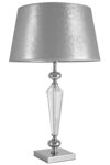 Optical glass table lamp with damask lampshade Horia AH. Le Dauphin. Optical glass table lamp with damask lampshade Horia AH. Le Dauphin.