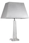 Optical Glass Lamp with Silver Shade Hilary AG . Le Dauphin. Optical Glass Lamp with Silver Shade Hilary AG . Le Dauphin.