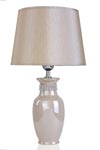 Pearly beige table lamp Laura in ceramic with rhinestone decor. Le Dauphin. Pearly beige table lamp Laura in ceramic with rhinestone decor. Le Dauphin.