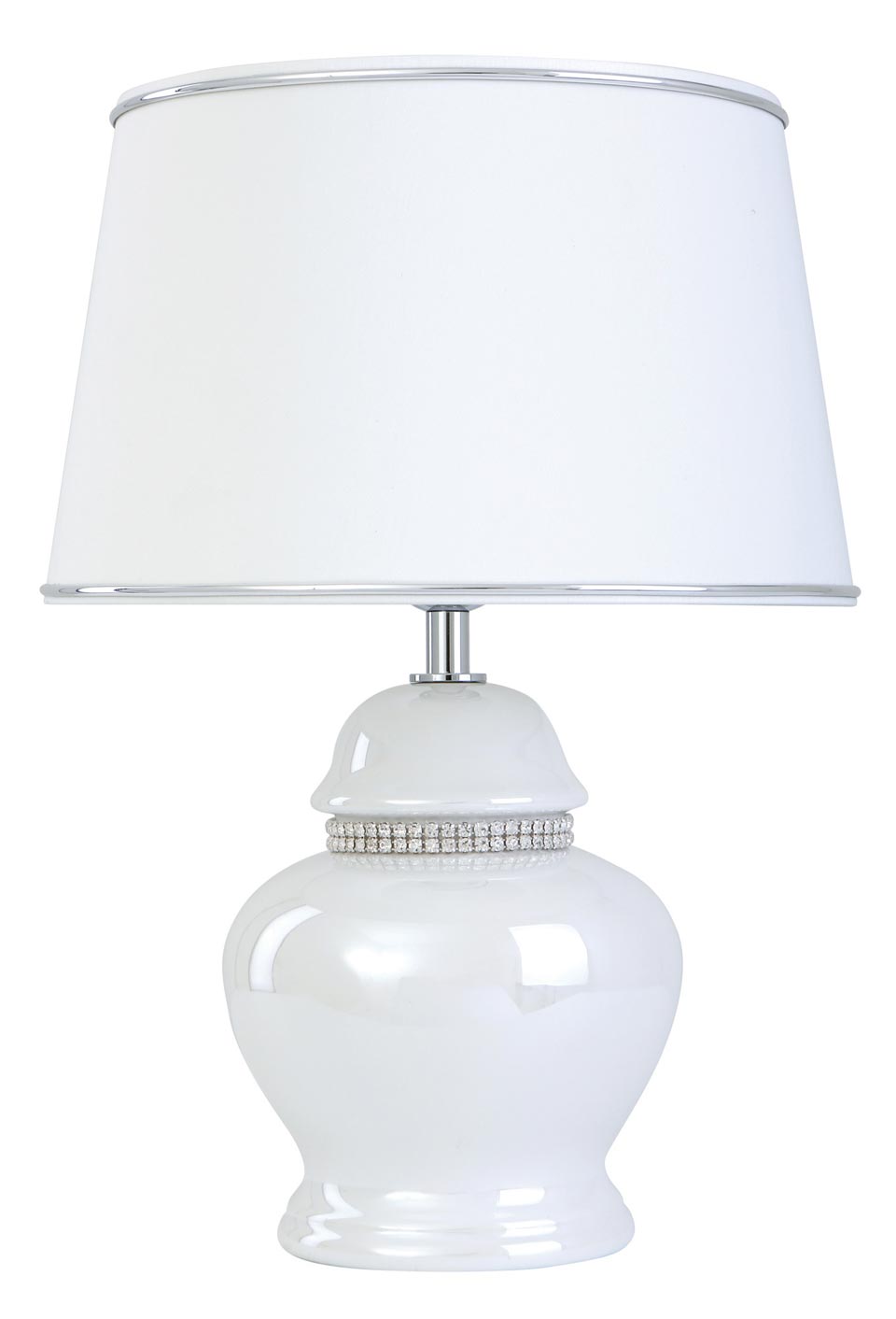 Rhinestone And Pearl White Ceramic Table Lamp Rive Le Dauphin Rhinestone And Pearl White Ceramic Table Lamp Rive Le Dauphin