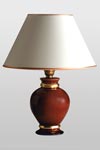 Lef red Ruby and gold ceramic table lamp. Le Dauphin. Lef red Ruby and gold ceramic table lamp. Le Dauphin.