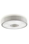 Spin plafonnier tissu gris plissé 75cm. Leds C4. Spin plafonnier tissu gris plissé 75cm. Leds C4.