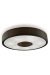 Spin plafonnier tissu noir plissé 75cm. Leds C4. Spin plafonnier tissu noir plissé 75cm. Leds C4.