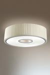 Spin plafonnier tissu plissé gris 45cm. Leds C4. Spin plafonnier tissu plissé gris 45cm. Leds C4.