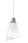 Twins suspension design double cône en verre transparent et dépoli. Leds C4. Twins suspension design double cône en verre transparent et dépoli. Leds C4.