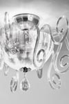 Grand plafonnier Bolero en cristal et verre soufflé transparent. Leucos. Grand plafonnier Bolero en cristal et verre soufflé transparent. Leucos.