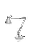Lampe de bureau JJ articulé en métal gris clair. Leucos. Lampe de bureau JJ articulé en métal gris clair. Leucos.