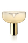 Lampe de table en verre ambré et pied doré Aella grand modèle. Leucos. Lampe de table en verre ambré et pied doré Aella grand modèle. Leucos.