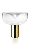 Lampe de table en verre fumé blanc et pied doré Aella grand modèle. Leucos. Lampe de table en verre fumé blanc et pied doré Aella grand modèle. Leucos.