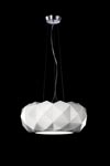 Suspension Deluxe en verre soufflé blanc esprit origami. Leucos. Suspension Deluxe en verre soufflé blanc esprit origami. Leucos.