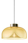 Suspension design année 70 en verre ambré Aella mini grand modèle. Leucos. Suspension design année 70 en verre ambré Aella mini grand modèle. Leucos.
