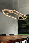 Suspension en bois naturel LED Aki. Leucos. Suspension en bois naturel LED Aki. Leucos.