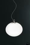 Suspension Sphera en verre satiné blanc 29cm. Leucos. Suspension Sphera en verre satiné blanc 29cm. Leucos.