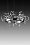 Suspension verre transparent en boucles Aspid. Leucos. Suspension verre transparent en boucles Aspid. Leucos.