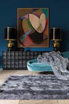 Tapis Feel gris en fausse fourrure 128x200cm . Ligne Pure. Tapis Feel gris en fausse fourrure 128x200cm . Ligne Pure.