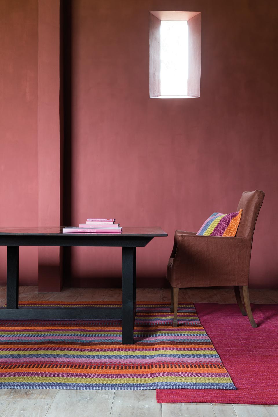 Tapis Enjoy multicolore à motifs de rayures Ligne Pure