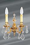 Applique bronze et cristal de bohème Louis XV . Lucien Gau. Applique bronze et cristal de bohème Louis XV . Lucien Gau.