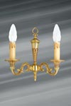 Applique à double lumière, en bronze massif, de style Louis XVI, patinée vieil or. Lucien Gau. Applique à double lumière, en bronze massif, de style Louis XVI, patinée vieil or. Lucien Gau.