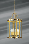 Classic six-light glass and bronze lantern. Lucien Gau. 