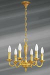 Gilt bronze chandelier, Louis XVI, six lights. Lucien Gau. Gilt bronze chandelier, Louis XVI, six lights. Lucien Gau.