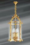 Lantern Louis XVI style gilded bronze and glass. Lucien Gau. Lantern Louis XVI style gilded bronze and glass. Lucien Gau.