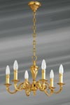 Louis XVI chandelier, gilded solid bronze, six lights. Lucien Gau. Louis XVI chandelier, gilded solid bronze, six lights. Lucien Gau.