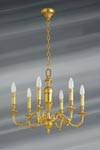 Louis XIV style chandelier, solid bronze with six lights. Lucien Gau. Louis XIV style chandelier, solid bronze with six lights. Lucien Gau.