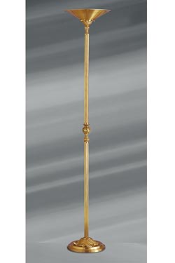 Louis XV gilded floor lamp bronze reflector and round support. Lucien Gau. 