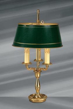 Empire Style Lamp in Solid Bronze, Three Lights. Lucien Gau. 