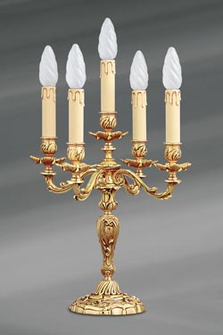 Louis XV golden candlestick. Lucien Gau. 