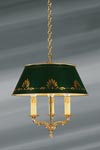 Petit lustre en bronze massif de style Empire, finition or vif. Lucien Gau. Petit lustre en bronze massif de style Empire, finition or vif. Lucien Gau.