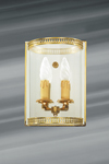 Wall lamp in glass and bronze two lights. Lucien Gau. Wall lamp in glass and bronze two lights. Lucien Gau.