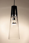Eau de T S1 suspension simple en verre et acier satiné. Luz Difusion. Eau de T S1 suspension simple en verre et acier satiné. Luz Difusion.