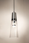 Eau de T S1 suspension simple en verre et acier satiné. Luz Difusion. Eau de T S1 suspension simple en verre et acier satiné. Luz Difusion.