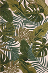 Tapis intérieur et extérieur Tropical plantes vertes fond blanc 123X180. MA Salgueiro. Tapis intérieur et extérieur Tropical plantes vertes fond blanc 123X180. MA Salgueiro.