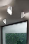 White ceiling lamp in expanded polyurethane and diffuser in methacrylate Mabell. Masiero. White ceiling lamp in expanded polyurethane and diffuser in methacrylate Mabell. Masiero.