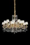 Large 18-light Venetian crystal and gilded chandelier. Masiero. 