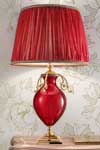 Lampe rouge verre Murano . Masiero. Lampe rouge verre Murano . Masiero.