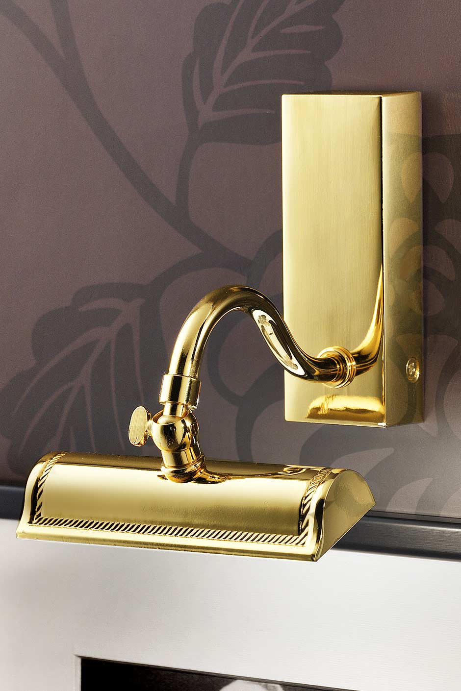 Applique pour tableau led évasée dorée poli décoration classique ...