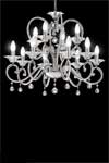 Lustre chrome et cristal diamant. Masiero. Lustre chrome et cristal diamant. Masiero.